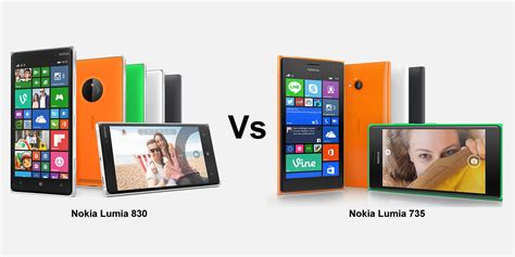 Nokia Lumia 830 vs Nokia Lumia 735 Karşılaştırma